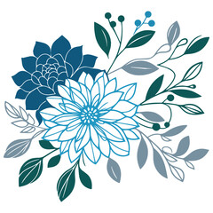 One line botanical drawing. Floral sketch artwork. Minimalist flower pattern. Contemporary cushion design. Fine print art.

