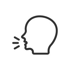 Speaking icon. suitable for various design projects related to communication, talking, and voice. vector illustration