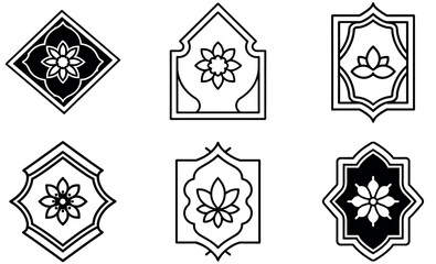 Elegant Black and White Geometric Tile Patterns