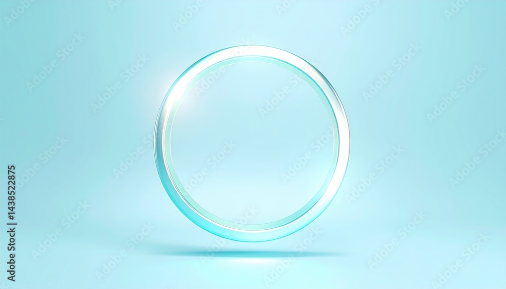 Poster dynamic circular animation display modern digital studio visual content bright environment eye-level