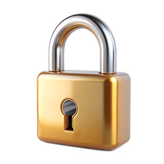 Naklejka premium padlock isolated on white