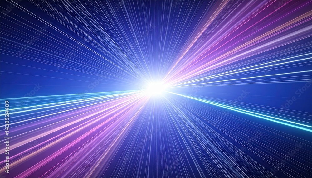 Poster dynamic light motion effects digital space visual art abstract environment wide angle view creative 