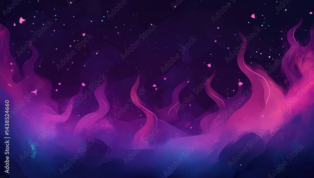 Poster futuristic dots pattern on dark background. colored music wave. big data digital code. technology or