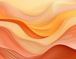 wavy layers of orange peach and pale yellow hues create a smooth calming abstract and minimalist pattern
