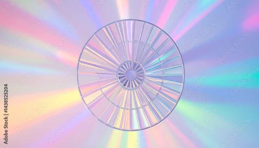 Poster vibrant light refraction action abstract space digital art colorful environment top-down view visual