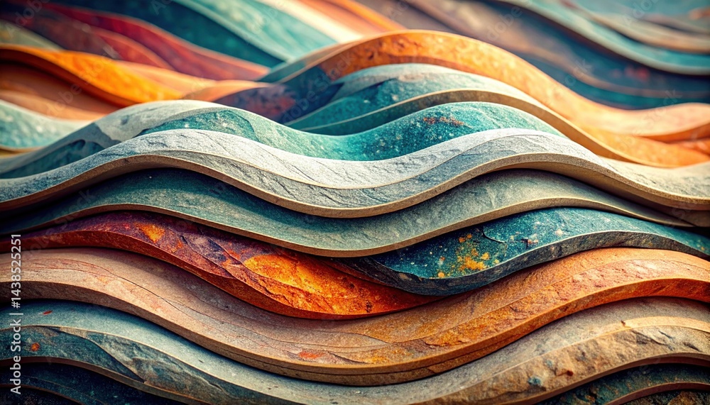 Poster captivating waves of colorful wood textures in an artistic display abstract environment vibrant view