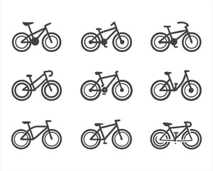Bicycle icon set