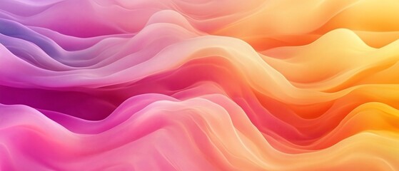 Fototapeta premium Ethereal flowing waves pastel gradient hues