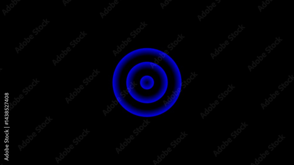 Poster radio waves background animation, radio waves diffusion. digital radio waves cyan circle animation. 