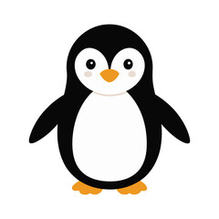 Naklejka premium A cute emperor penguin colorful vector art illustration