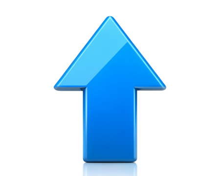 blue arrow isolated on white
