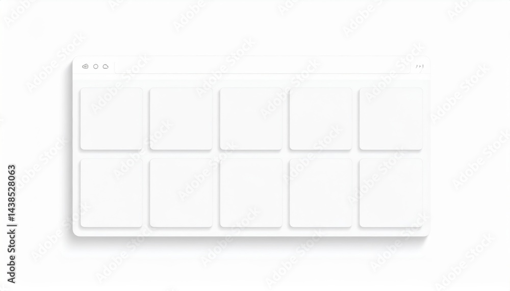 Poster creating a minimalist web layout design digital space graphic design clean aesthetic top view simpli
