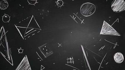 Chalk board with Chalk Drawings