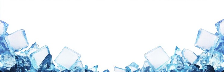 Obraz premium Ice cubes scattered