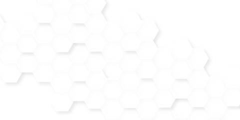 Fototapeta premium Abstract white hexagon concept background. Seamless bright white abstract honeycomb. Technology for design element vector abstract background. 