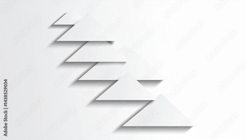 Poster dynamic geometric shapes minimalist design abstract art digital creation white background artistic p