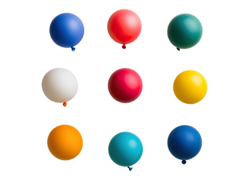 bright matte balloons
