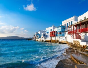 Fototapeta premium mykonos old town chora mykonos island in greece cyclades