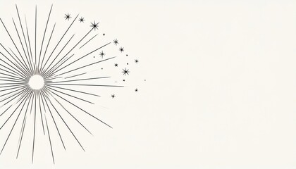 Creative starburst design abstract art digital illustration minimalist environment artistic viewpoint visual concept for impact