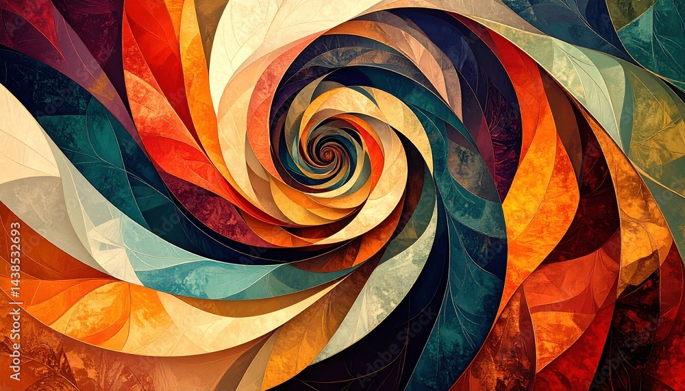 Poster colorful swirling pattern abstract art digital design vibrant environment close-up view dynamic visu