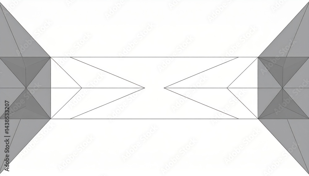 Poster dynamic geometric shapes abstract art digital design minimalistic environment central view modern ae