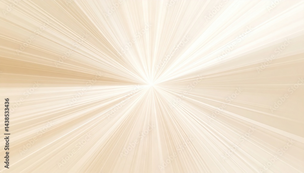 Aufkleber dynamic light rays bursting through a soft beige background abstract art digital illustration calm e
