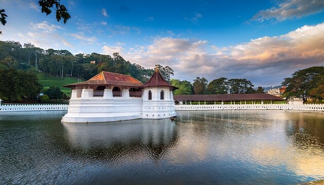 temple of the sacred tooth relic at kandy sri lanka