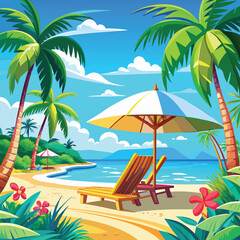 Obraz premium Tropical Beach Paradise