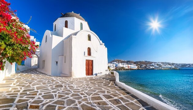 church of panagia paraportiani our lady of the side gate mykonos town chora greek island