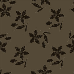 Fototapeta premium Abstract Digital Hand Drawn Seamless floral pattern background. ready for print digital flower textile allover design