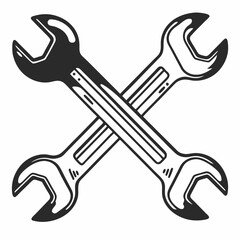 vector illustration of a wrench