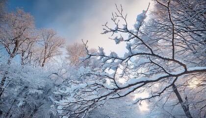 trees in the snow