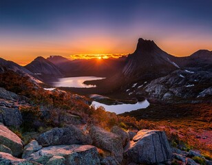 Obraz premium cradle mountain sunrise