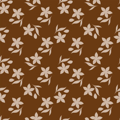 Abstract Digital Hand Drawn Seamless floral pattern background. ready for print digital flower textile allover design