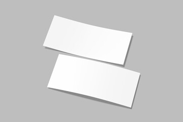 gift voucher blank mockup 3d