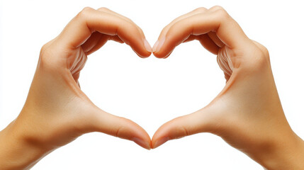 Fototapeta premium pair of hands forming heart shape symbolizing love and connection