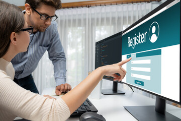 Online registration form for brisk form filling on the internet website