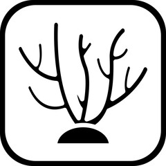 Coral vector icon style