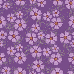 Fototapeta premium Abstract Digital Hand Drawn Seamless floral pattern background. ready for print digital flower textile allover design