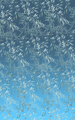 leaves  watercolor background. A creative pattern. Vintage  watercolor pattern of plants, Herbs, leaves.
The pattern is  with a pattern of rosemary branches and pine needles.