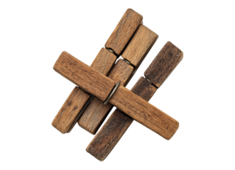 Old wooden clothespins