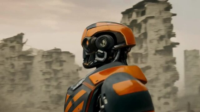 Large Transformer Robot in Action Pose