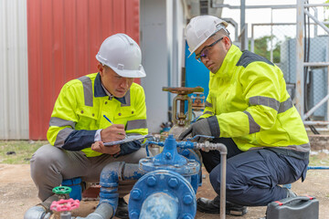 An engineer specializing in water supply systems, responsible for meter readings, pipeline...