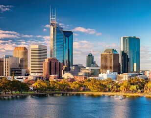 Naklejka premium city of adelaide skyline