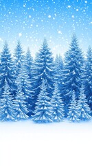 Obraz premium Snowy forest scene