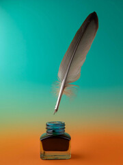 feather and ink