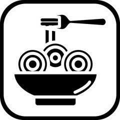 Pasta dish Icon style