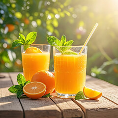 Fresh Orange Juice in Glass – Healthy Refreshing Drink