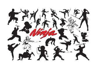 Ninja vector,  Ninja clipart, Ninja silhouette