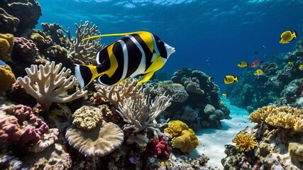 Fototapeta premium fish in the ocean, created by AI